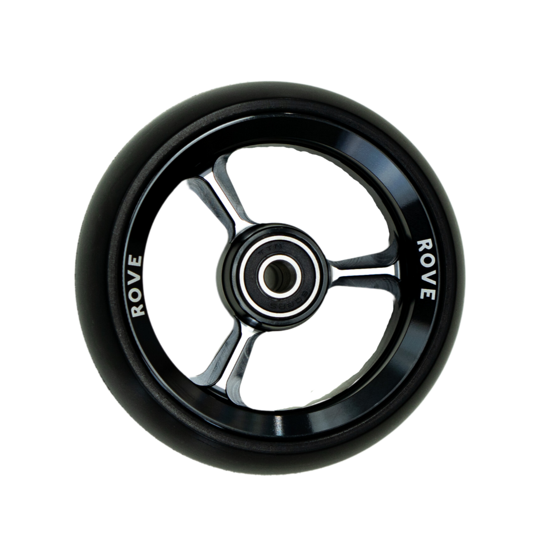 Rove 4 inch castor wheels for custom wheelchairs front view