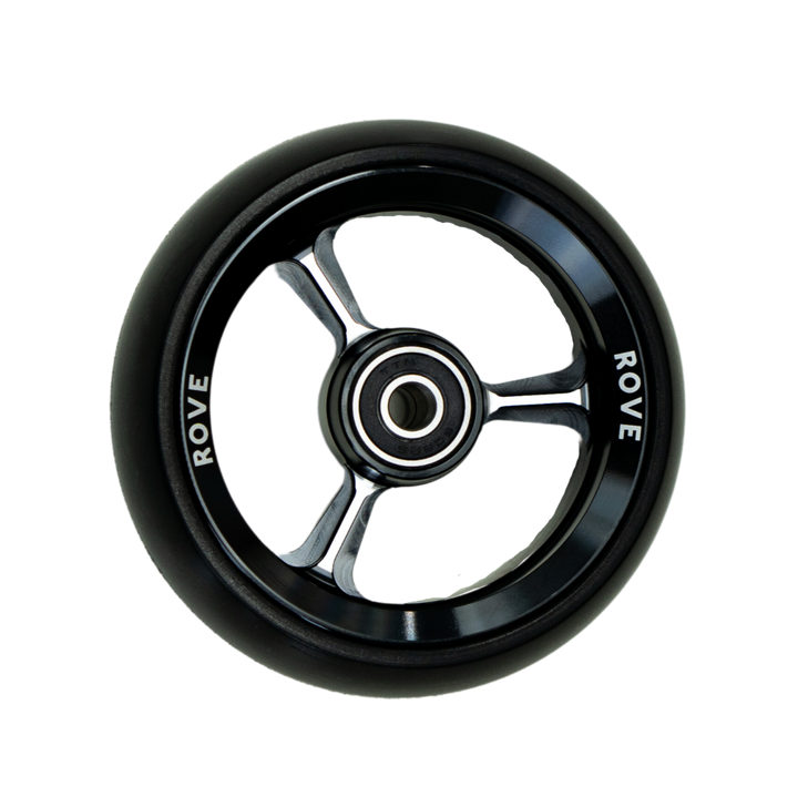 Rove 4 inch castor wheels for custom wheelchairs front view
