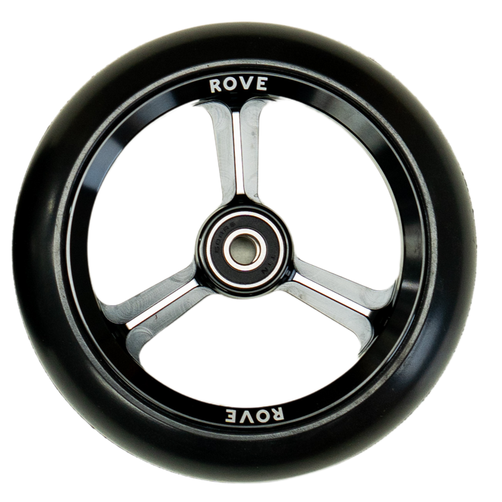 Rove 5 inch castor wheels for custom wheelchairs front view