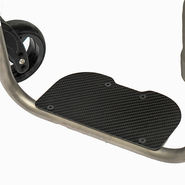 Carbon fibre footplate surface texture detail
