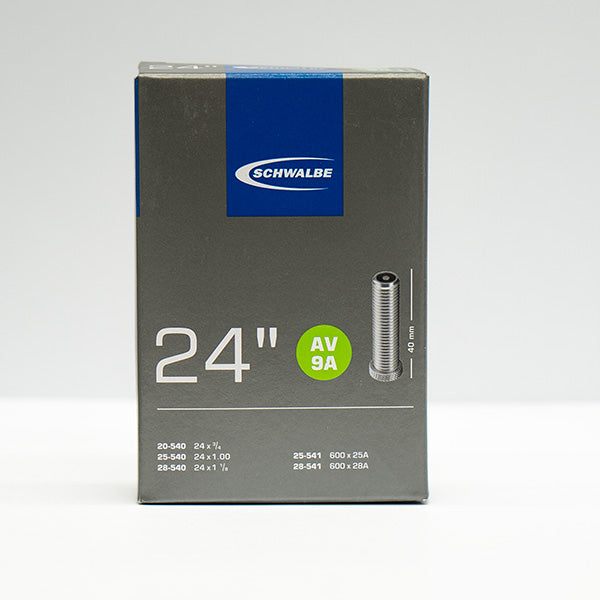 Schwalbe 24 inch wheelchair tube packaging and product detail