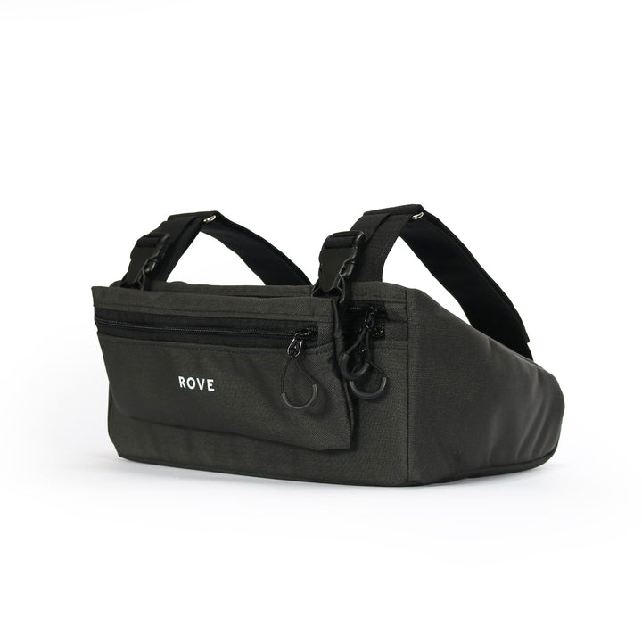 Rove x Skingrowsback bag mounted beneath wheelchair seat