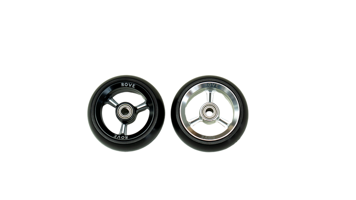 Rove 3 inch castor wheel installed on wheelchair frame
