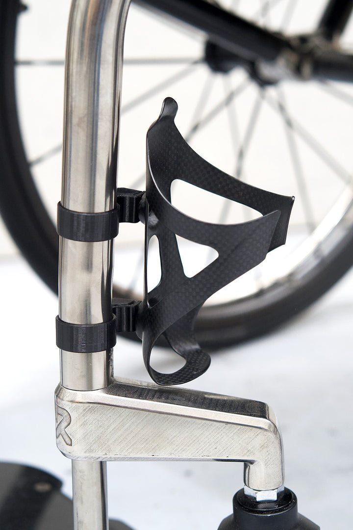 Rove carbon fibre bottle cage for wheelchairs
