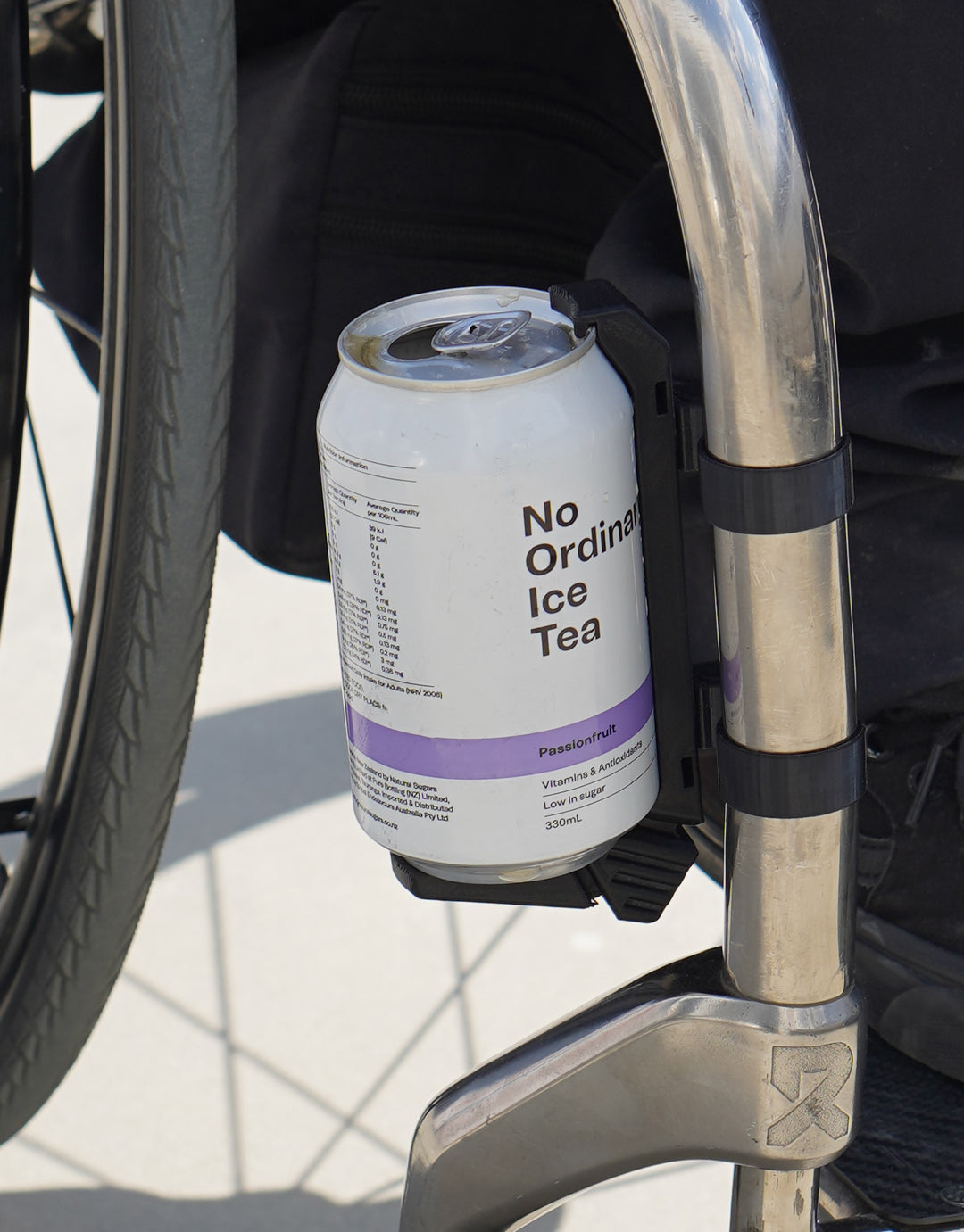 Rove wheelchair can holder cup holder accessory