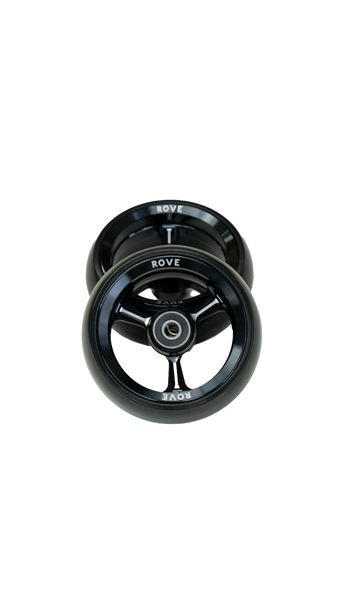 Rove 4 inch castor wheels pair showing mounting hardware